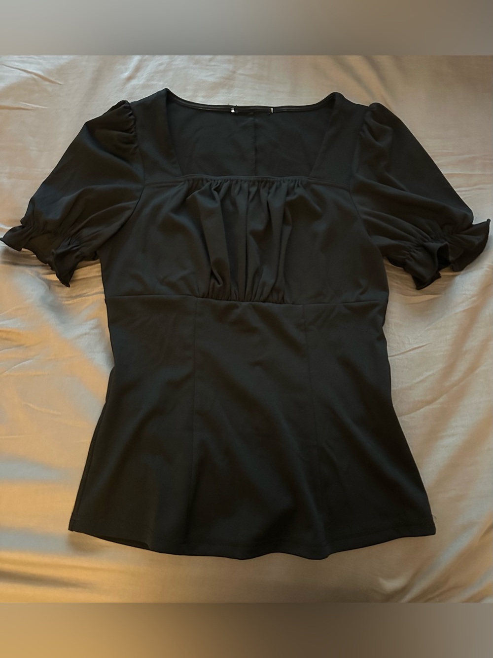 Black puff sleeve Renaissance-style top